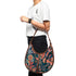 Ethnic Motifs Printed Half Moon Hobo Bag - Uncommongifts.in